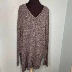 Croft & Barrow Women's Plus Size 3X Long Sleeve V-Neck Knit Sweater